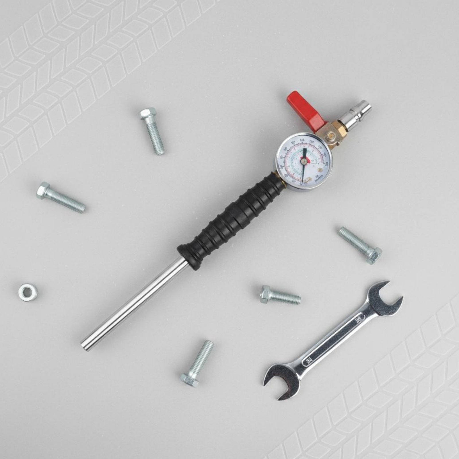 Tools For Garage - แท่งเติมลมยางแบบเร็ว ใช้งานง่าย ที่เติมลมยางแบบแมนนวล แท่งเติมลมยางแบบกันรั่ว เครื่องมือสำหรับยานพาหนะ ด้ามจับกันลื่น