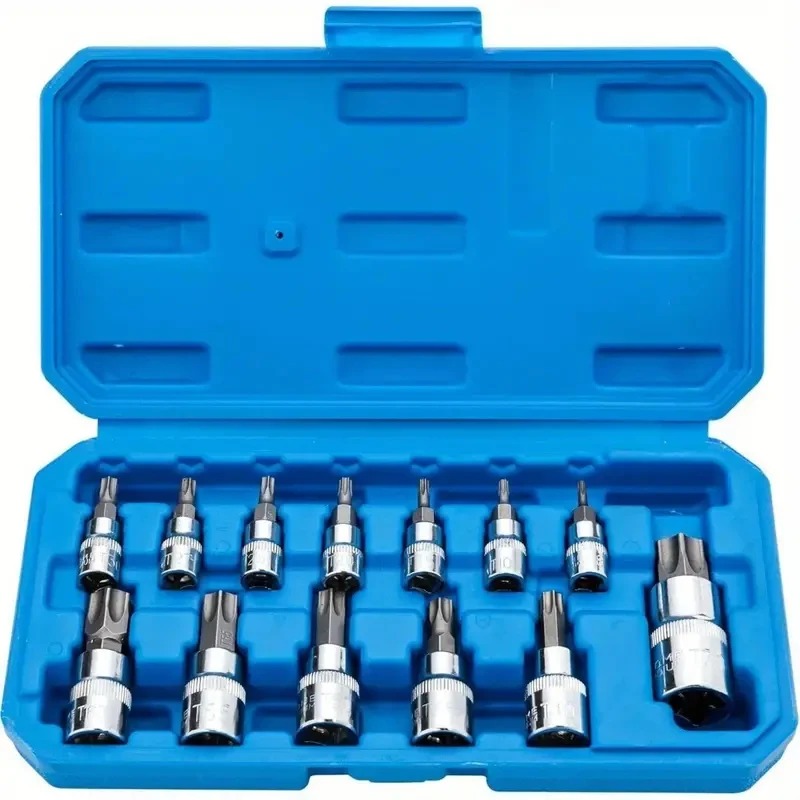 Car Workshop Tools Kit - ชุดเครื่องมือซ่อมรถยนต์ 13 ชิ้น ชุดไขควงหัว Torx พร้อมหัวบล็อก