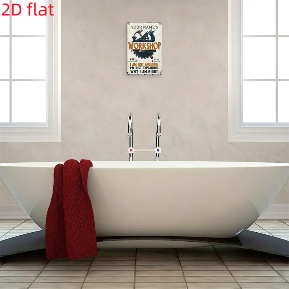 [2D Flat] ป้ายโลหะสลักชื่อแบบก - Workshop Tools And Names บทวิจารณ์และราคา