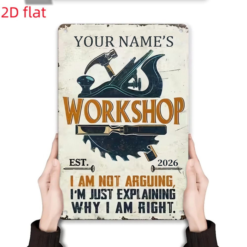 [2D Flat] ป้ายโลหะสลักชื่อแบบก - Workshop Tools And Names บทวิจารณ์และราคา