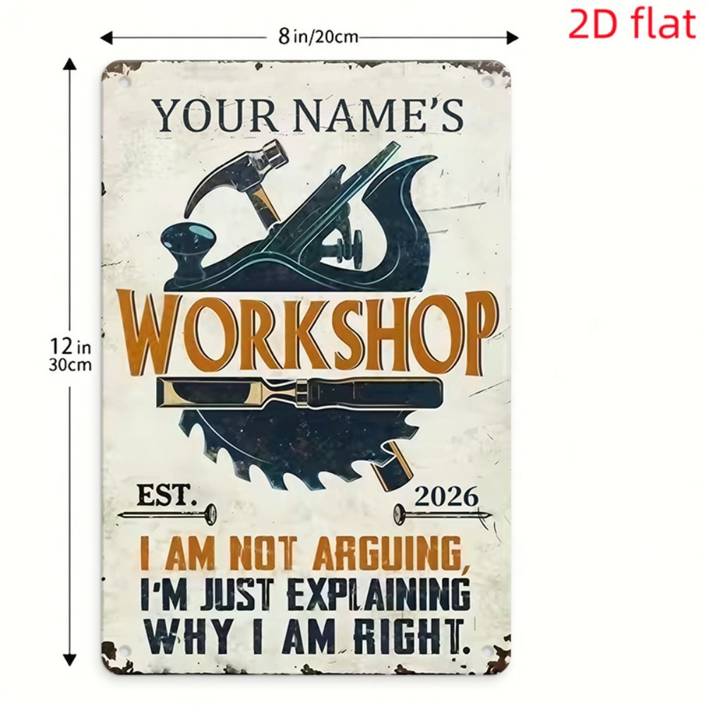 [2D Flat] ป้ายโลหะสลักชื่อแบบก - Workshop Tools And Names บทวิจารณ์และราคา