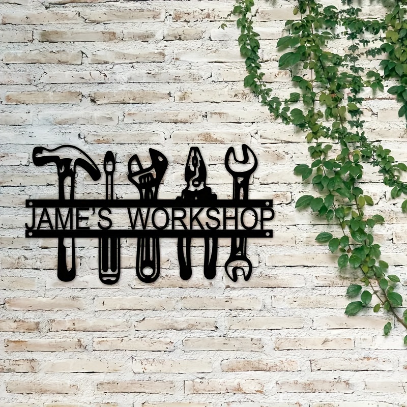 ป้ายโลหะตกแต่งผนังสไตล์อินดัสเ - Workshop Tools And Names บทวิจารณ์และราคา