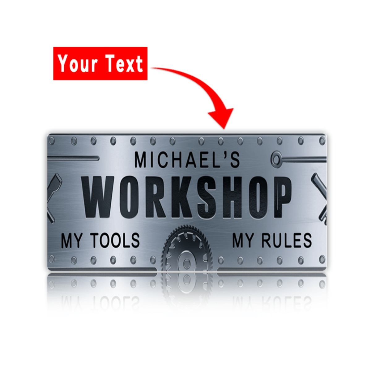 ป้ายอะลูมิเนียมงานฝีมือสลักชื่ - Workshop Tools And Names บทวิจารณ์และราคา