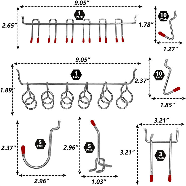 ชุดตะขอแขวนแบบเพ็กบอร์ด 114 ชิ - Workshop Tools On Wall บทวิจารณ์และราคา