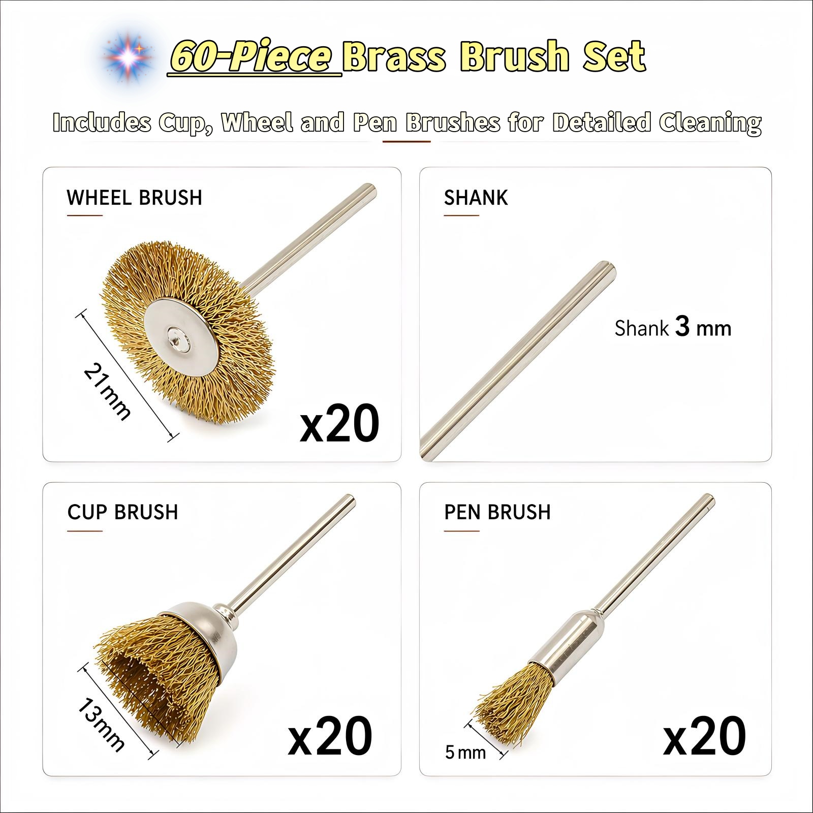 ชุดแปรงลวดทองเหลืองสำหรับทำเคร - Tools Jewelry Making บทวิจารณ์และราคา