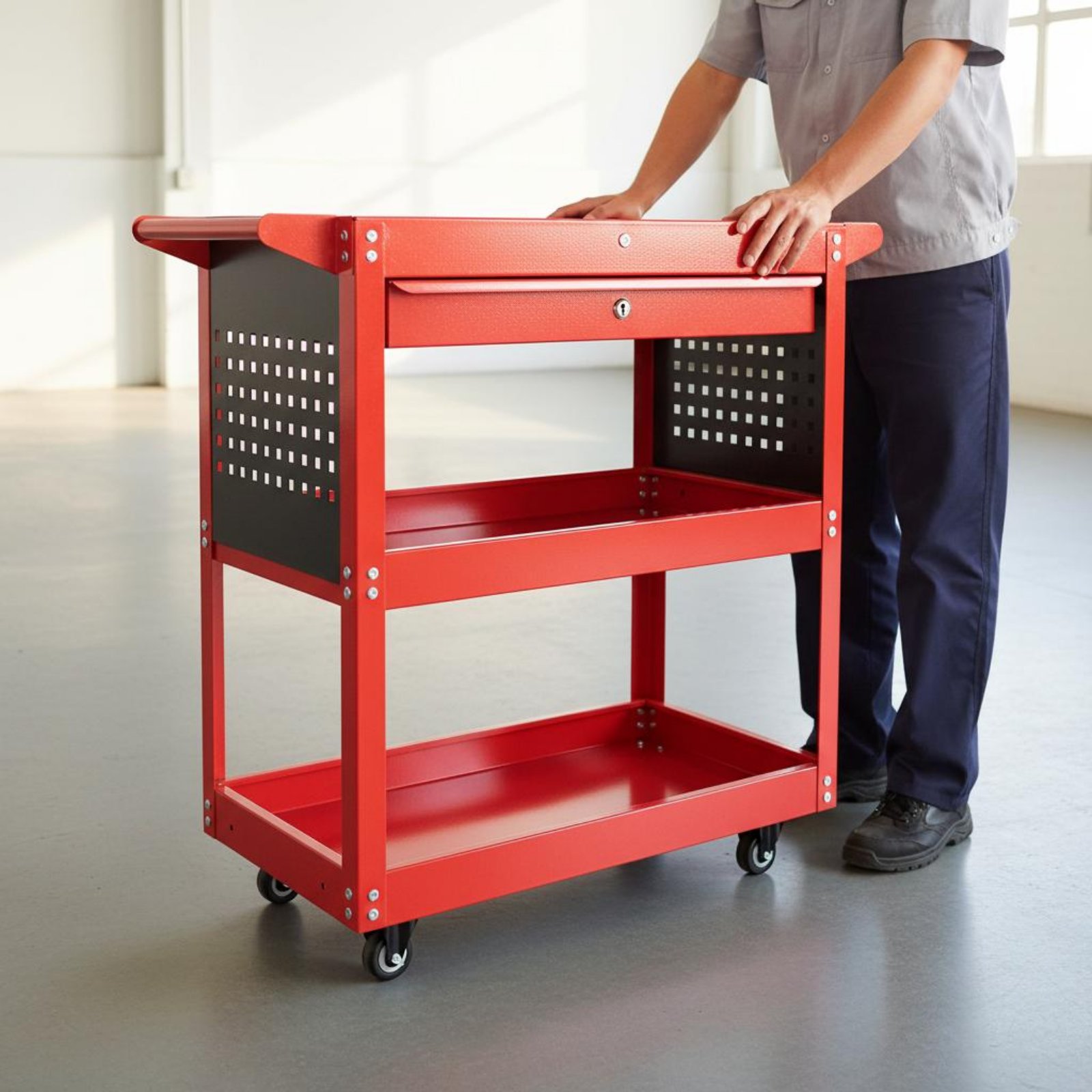 รถเข็นเครื่องมือ 3 ชั้น แผ่นเห - Workshop Tools And Equipment บทวิจารณ์และราคา