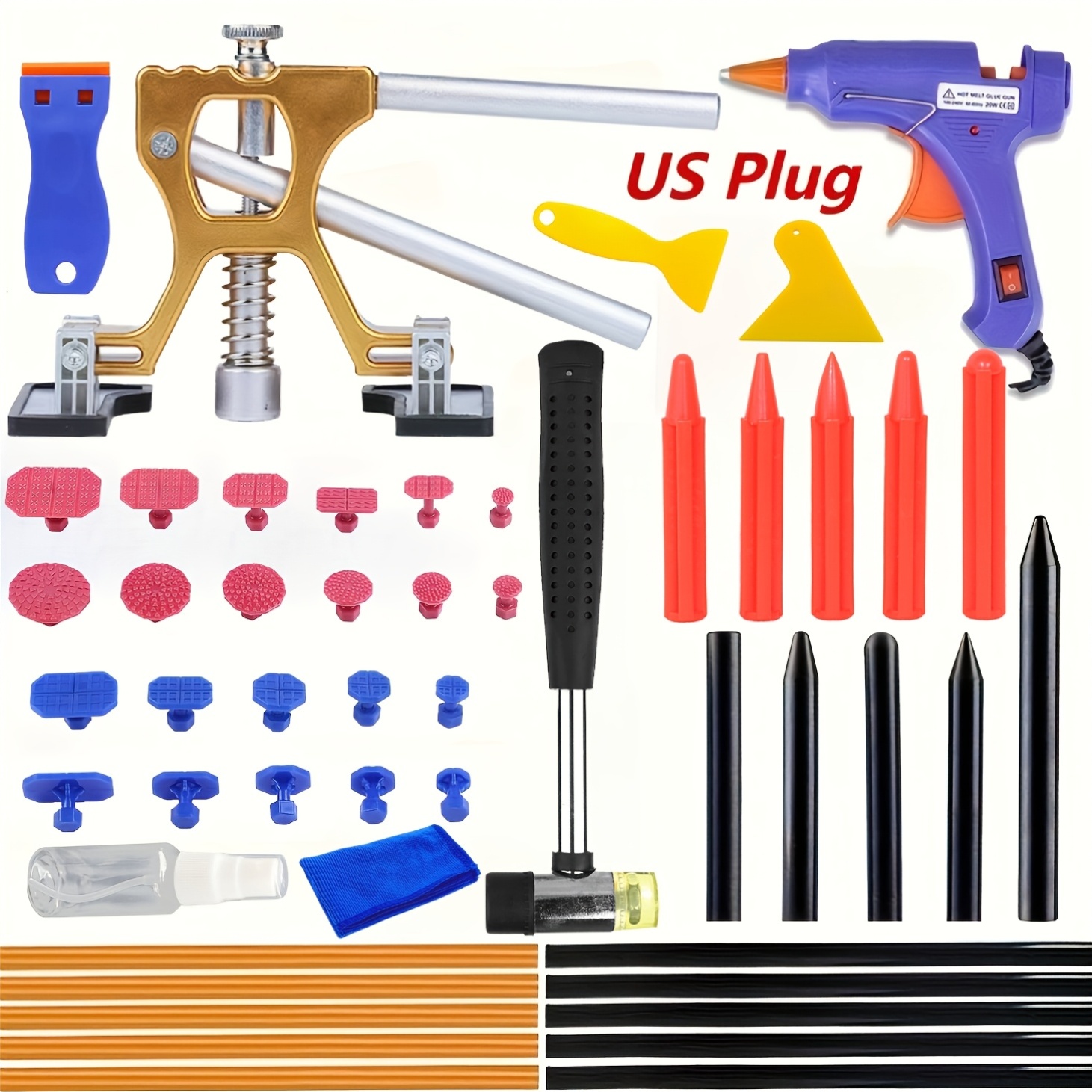 ชุดซ่อมรอยบุ๋มรถยนต์แบบปรับได้ - Car Workshop Tools Kit บทวิจารณ์และราคา