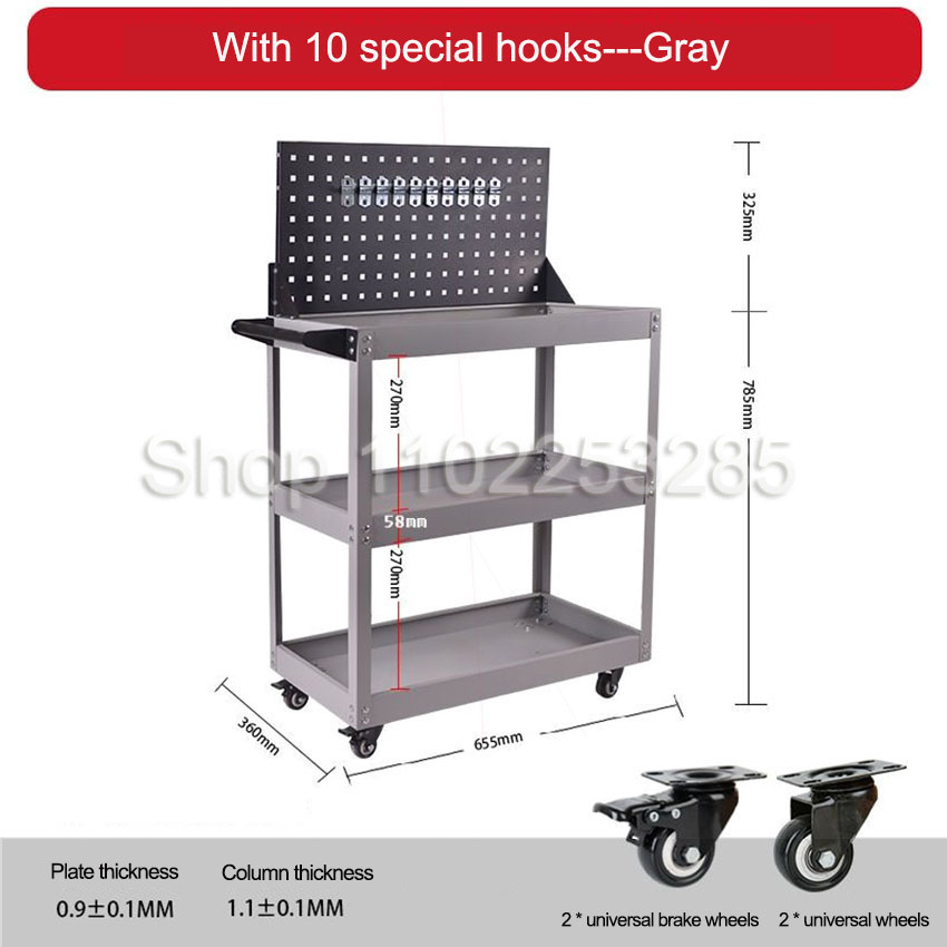 รถเข็นเครื่องมือ 3 ชั้นแบบเคลื - Tools Mechanical Workshop บทวิจารณ์และราคา